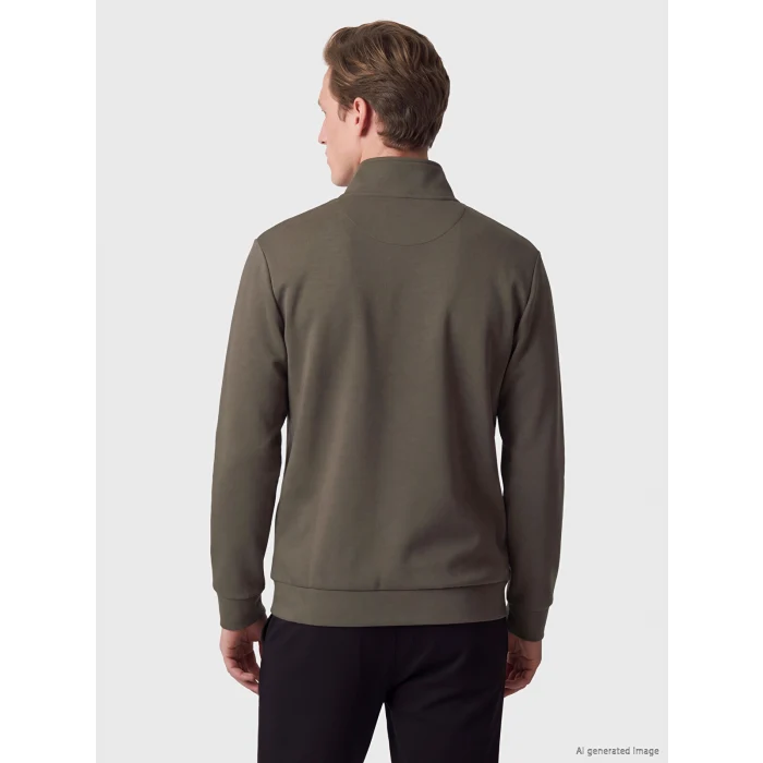 SOUTHBLUE Haki Dik Yaka Erkek Sweatshirt