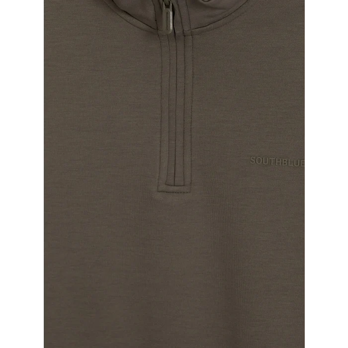 SOUTHBLUE Haki Dik Yaka Erkek Sweatshirt