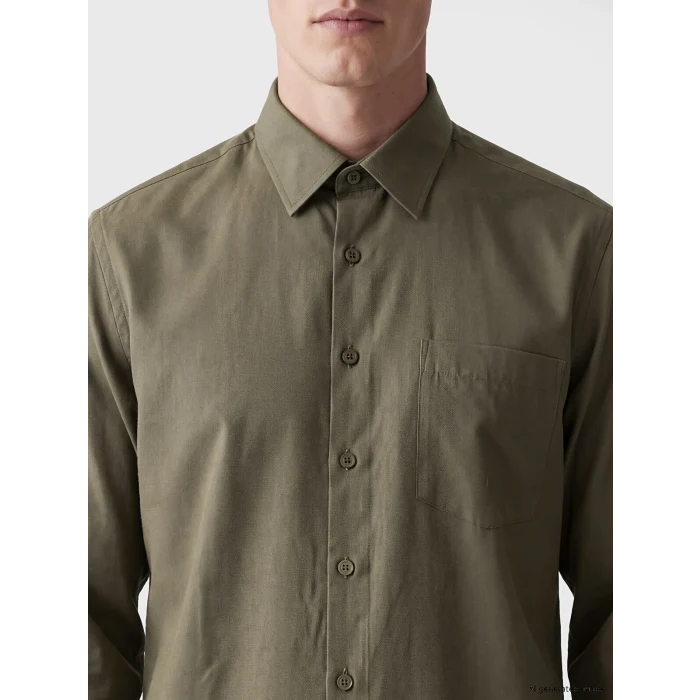 SOUTHBLUE Haki Regular Fit Gabardin Erkek Gömlek
