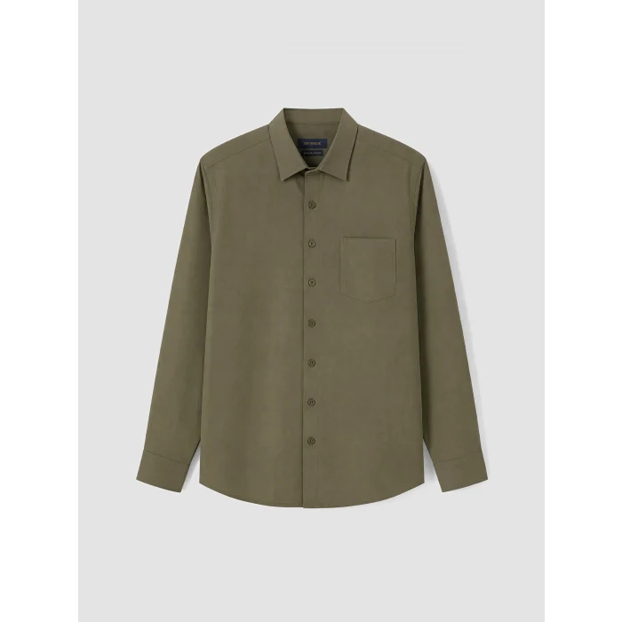 SOUTHBLUE Haki Regular Fit Gabardin Erkek Gömlek