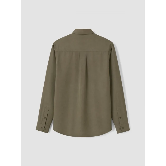 SOUTHBLUE Haki Regular Fit Gabardin Erkek Gömlek