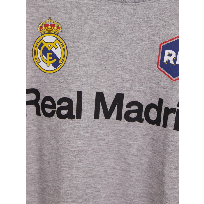 LCW Kids Gri Real Madrid Erkek Çocuk Sweatshirt