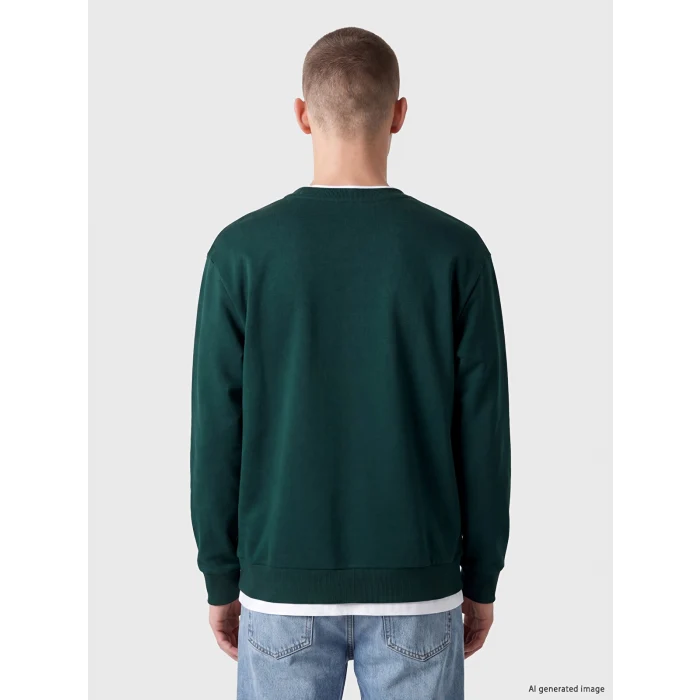 XSIDE Yeşil Bisiklet Yaka Erkek Sweatshirt