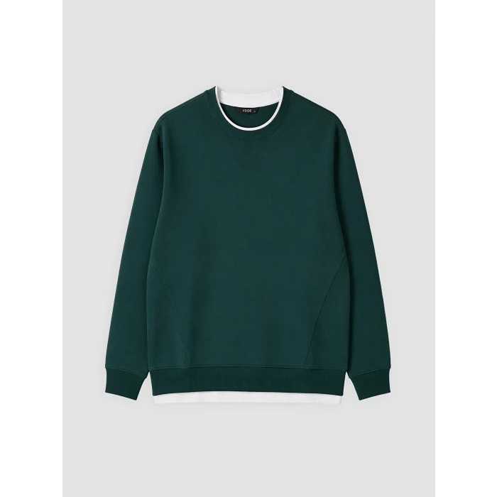 XSIDE Yeşil Bisiklet Yaka Erkek Sweatshirt