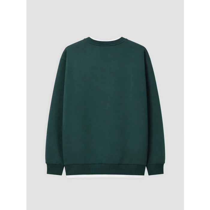 XSIDE Yeşil Bisiklet Yaka Erkek Sweatshirt