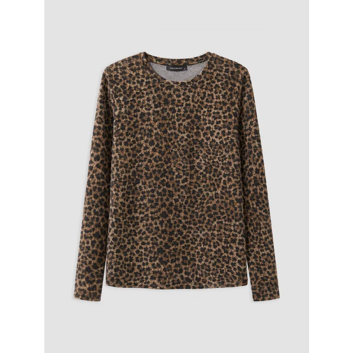LCW EVERYDAY Kahverengi Leopar Desenli Kadın Body