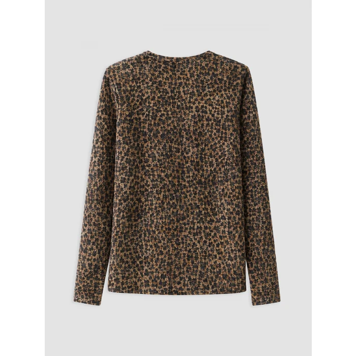 LCW EVERYDAY Kahverengi Leopar Desenli Kadın Body