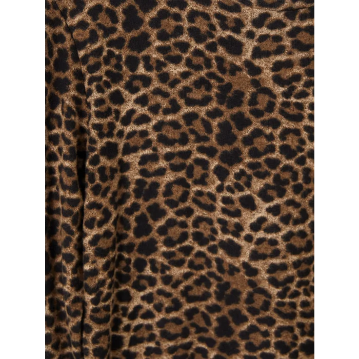 LCW EVERYDAY Kahverengi Leopar Desenli Kadın Body