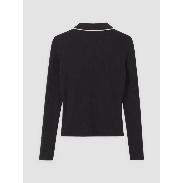 LCW EVERYDAY Siyah Polo Yaka Kadın Body