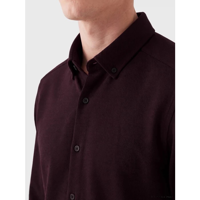 SOUTHBLUE Bordo Slim Fit Erkek Gömlek
