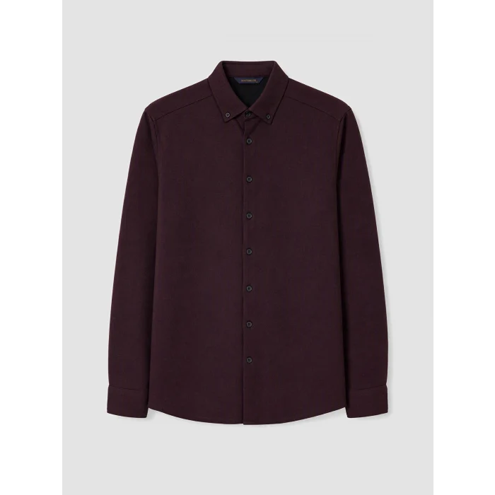 SOUTHBLUE Bordo Slim Fit Erkek Gömlek