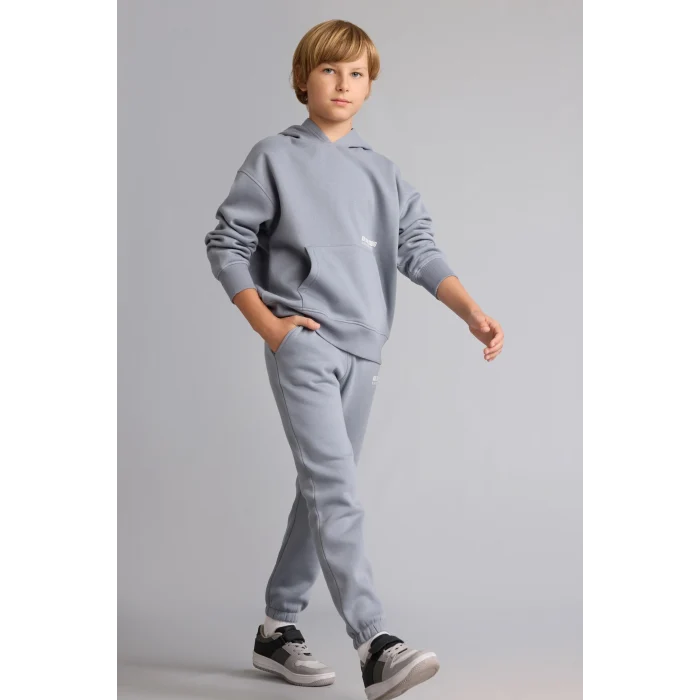 Defacto H9685A8GR27 Gri Baskılı Lastikli Paça Kalın Kumaş Jogger Eşofman Altı Erkek Çocuk
