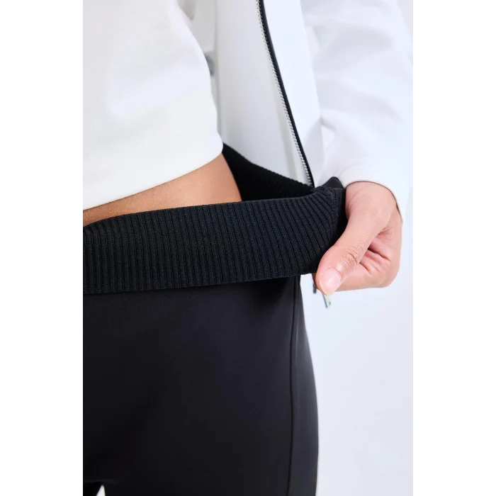 Defacto H8794AXBK81 Siyah Straight Fit Standart Boy Skuba Dalgıç Kumaş Sporcu Eşofman Altı