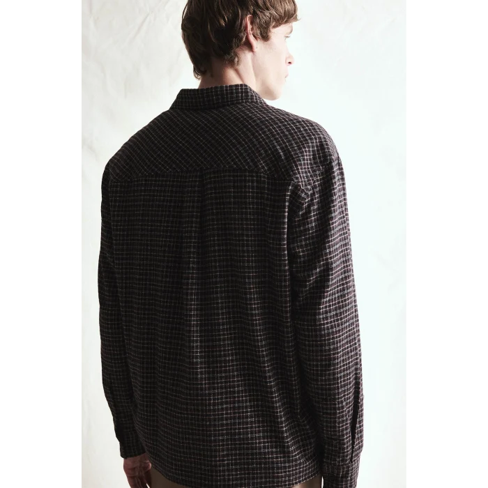 Defacto I0169AXBK81 Siyah %100 Pamuk Regular Fit Polo Yaka Cepli Kareli Flanel Uzun Kollu Gömlek