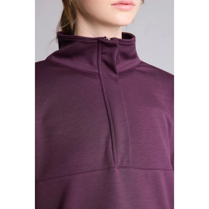 Defacto I8419AXPR38 Mor Balloon Fit Yarım Fermuarlı Basic Sweatshirt