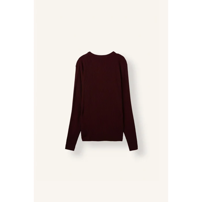 Defacto H8887AXBR34 Bordo Standart Fıt Bisiklet Yaka Basic Kazak