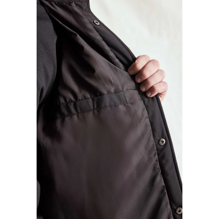 Defacto H1898AXBK81 Siyah Su Geçirmez Slim Fit Çıtçıtlı Cepli Mont