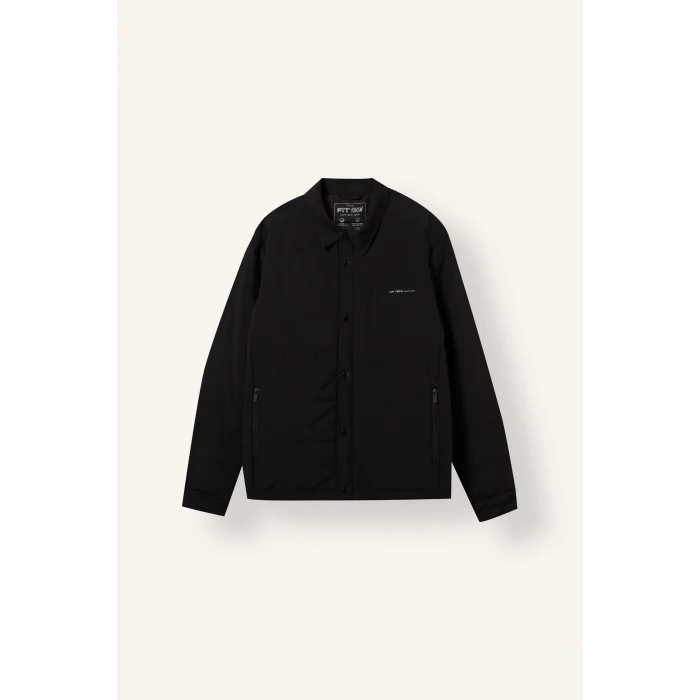 Defacto H1898AXBK81 Siyah Su Geçirmez Slim Fit Çıtçıtlı Cepli Mont