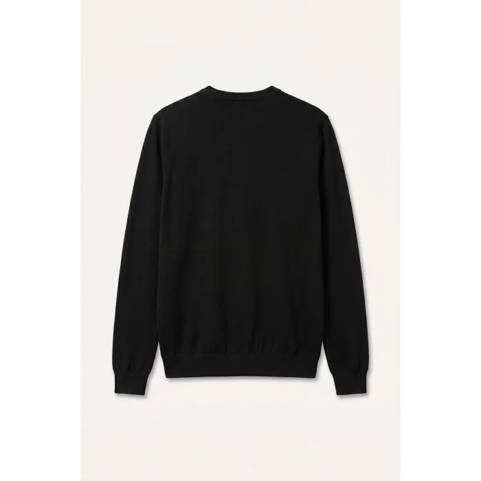 Defacto A5268AXBK81 Siyah Regular Fit Bisiklet Yaka Basic Triko Kazak
