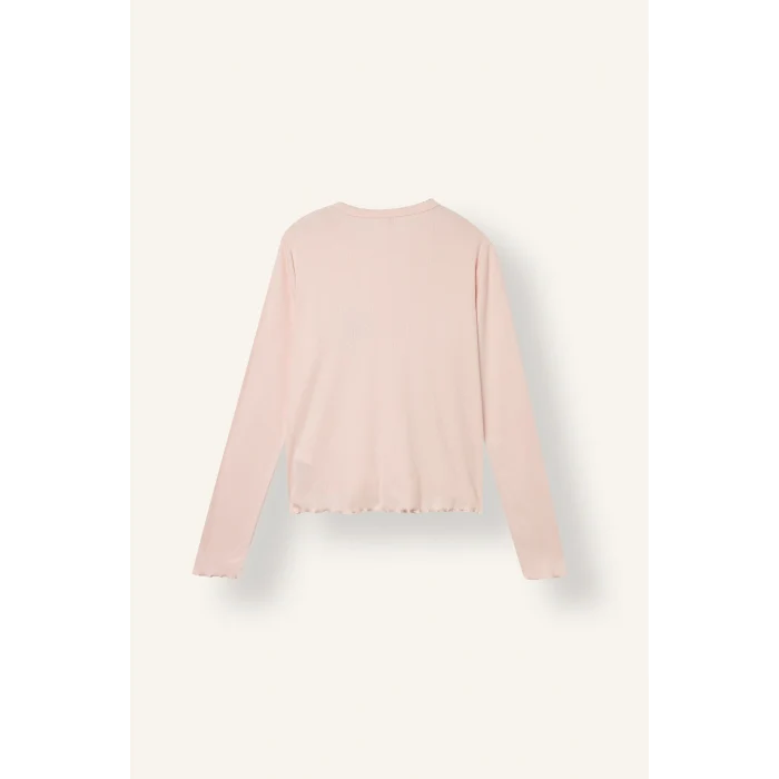Defacto I6141AXPN436 Pembe Regular Fit V Yaka Düğmeli Nakışlı Uzun Kollu 2li Pijama Takımı
