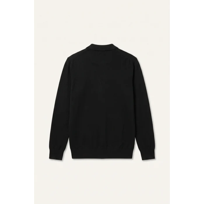 Defacto D0454AXBK81 Siyah Standart Fıt Polo Yaka Triko Kazak