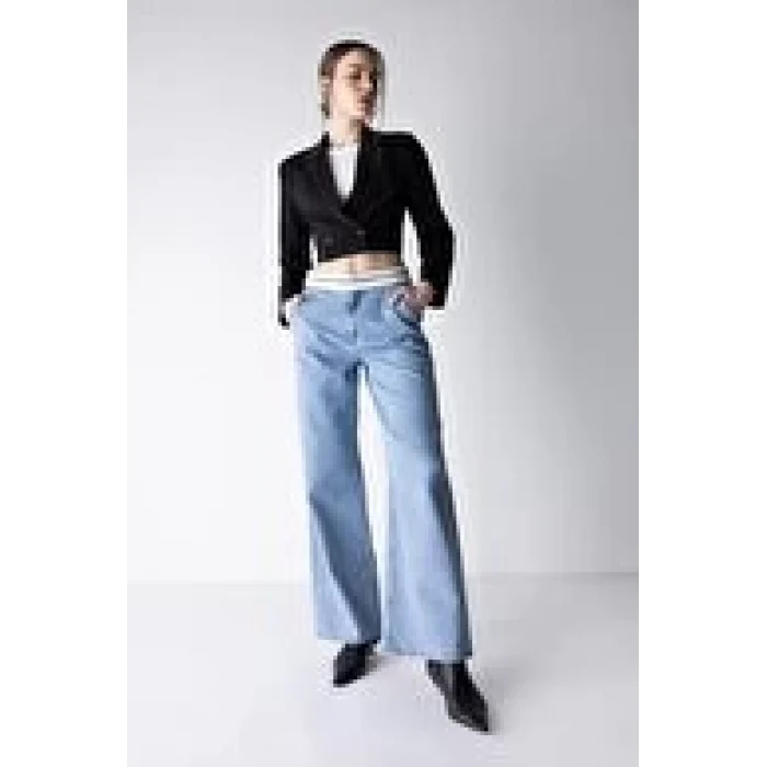 A0486 Geniş Paça Jean Pantolon