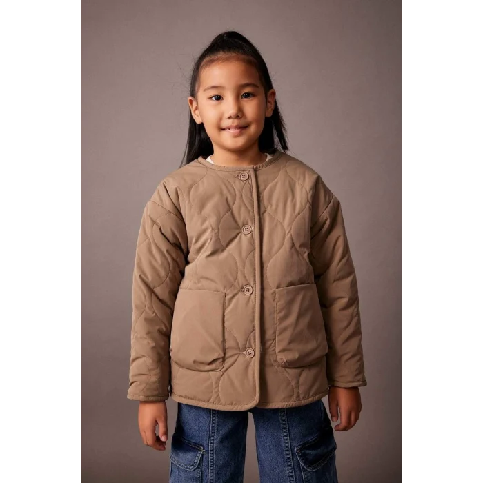 A0853 Kapitoneli Çift Taraflı Suni Kürk Astarlı Mont