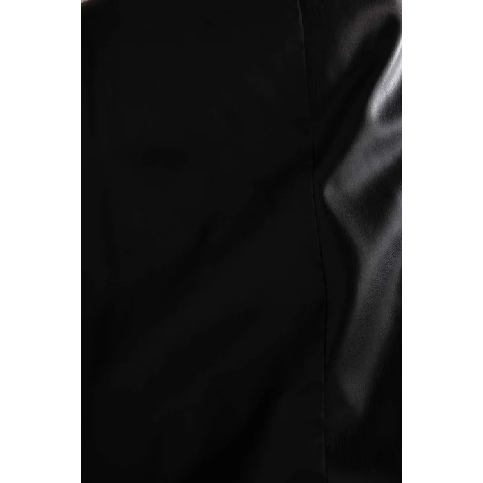 A1008 Relax Fit Suni Deri Uzun Şişme Yelek