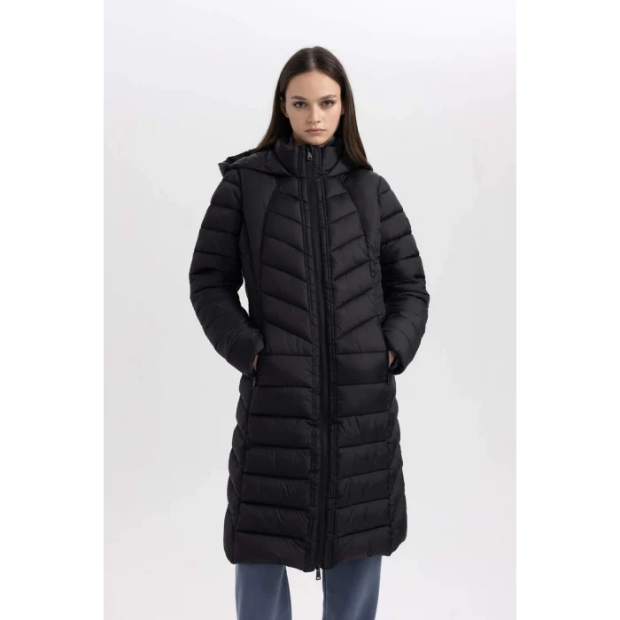 A1556 DeFactoFit Slim Fit Kapüşonlu Parka