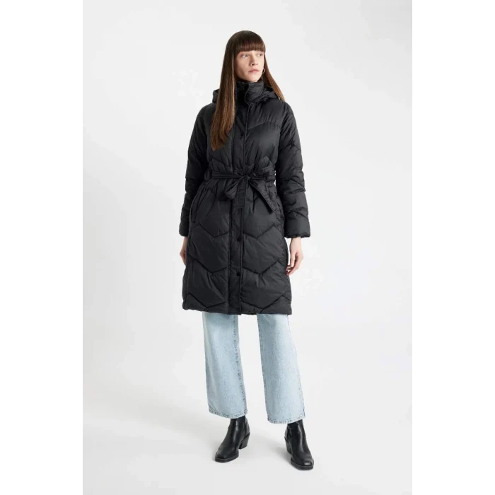 A1939 Su Geçirmez Relax Fit Kapüşonlu İnce Parka