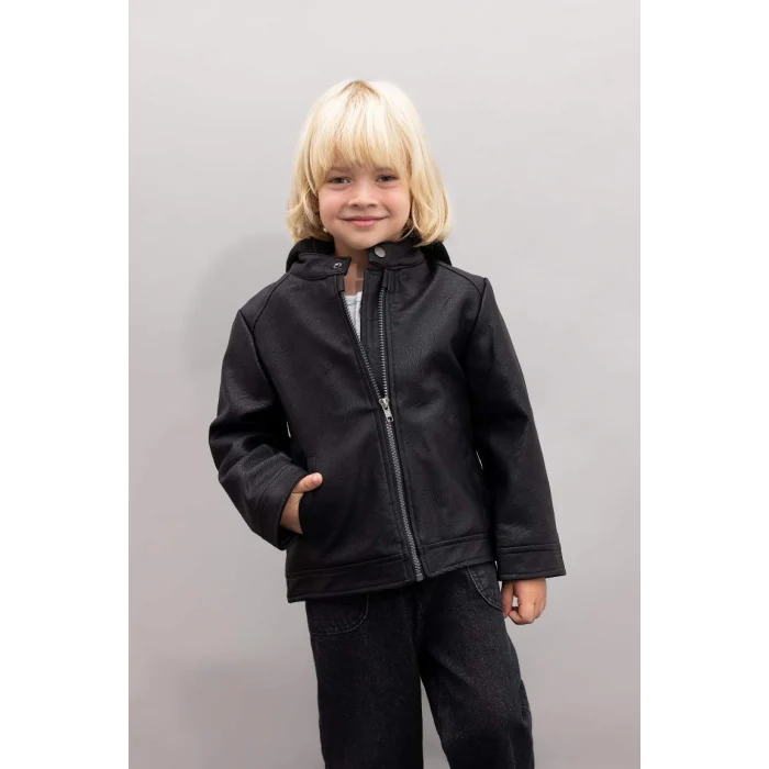 A2220 Pelüş Astar Kapüşonlu Mont