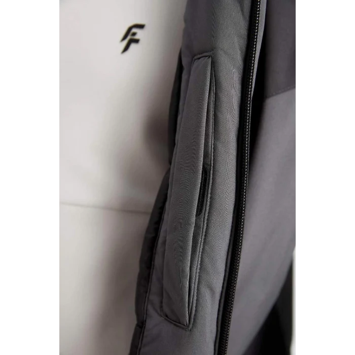 A2756 DeFactoFit Termometreli Outdoor Su İtici Rüzgar ve Su Geçirmez Slim Fit Dar Kesim Kapüşonlu Fermuarlı Mont