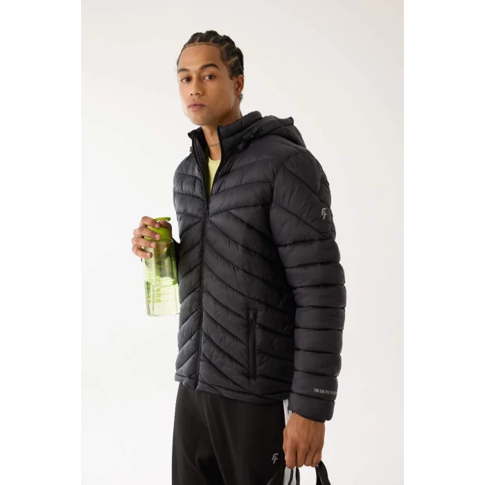 A3034 DeFactoFit Su İtici Slim Fit Kapüşonlu Mont