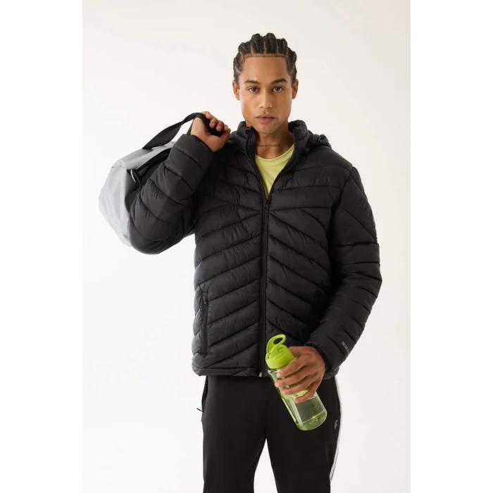 A3034 DeFactoFit Su İtici Slim Fit Kapüşonlu Mont