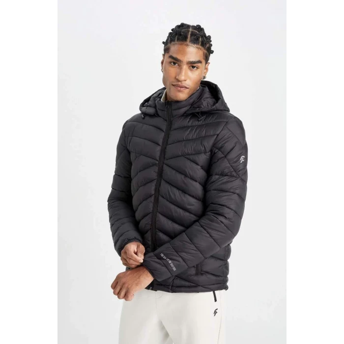 A3034 DeFactoFit Su İtici Slim Fit Kapüşonlu Mont