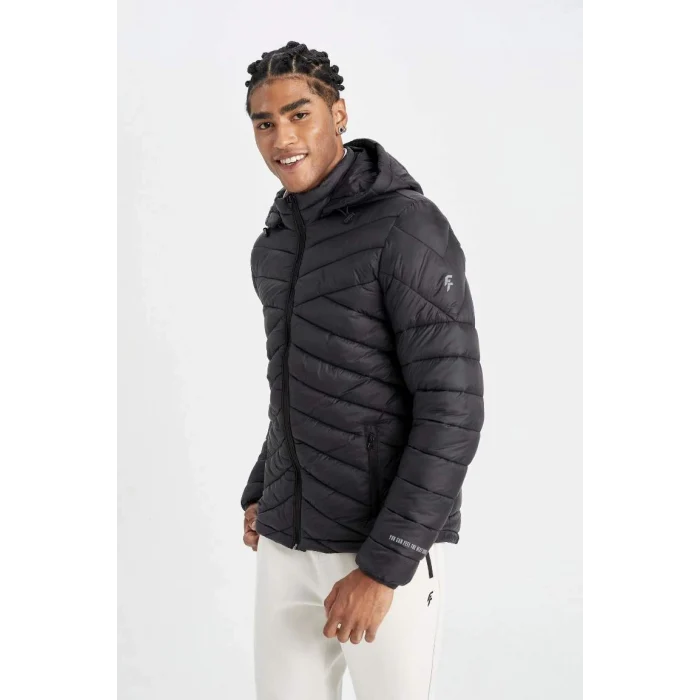 A3034 DeFactoFit Su İtici Slim Fit Kapüşonlu Mont