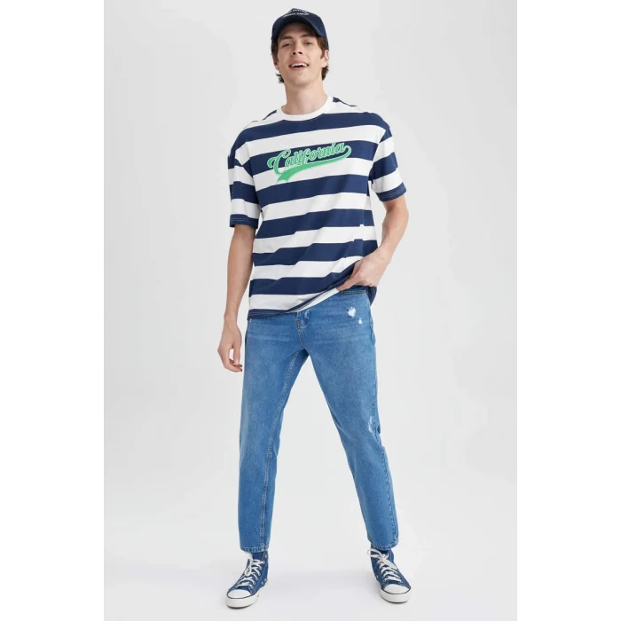 A3632 90s Slim Fit Yırtık Detaylı Jean Pantolon