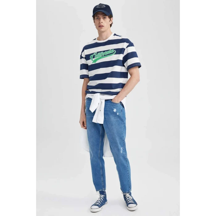 A3632 90s Slim Fit Yırtık Detaylı Jean Pantolon