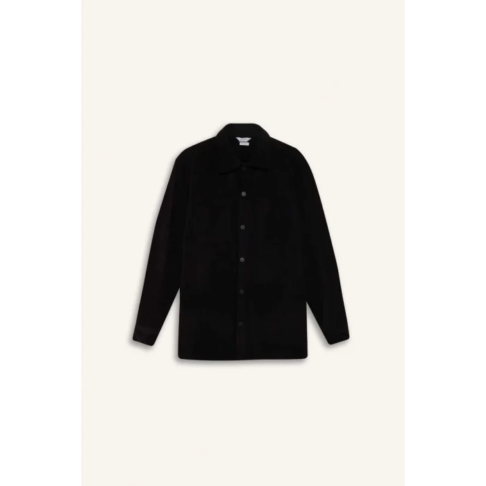 A4782 Relax Fit Polar Basic Düz Uzun Kollu Gömlek