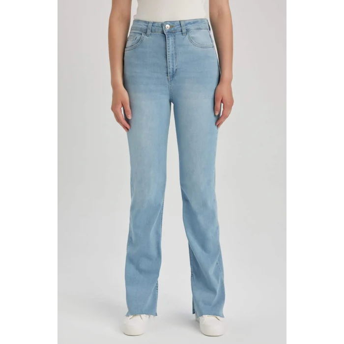 A5153 Yırtmaçlı Jean Uzun Pantolon