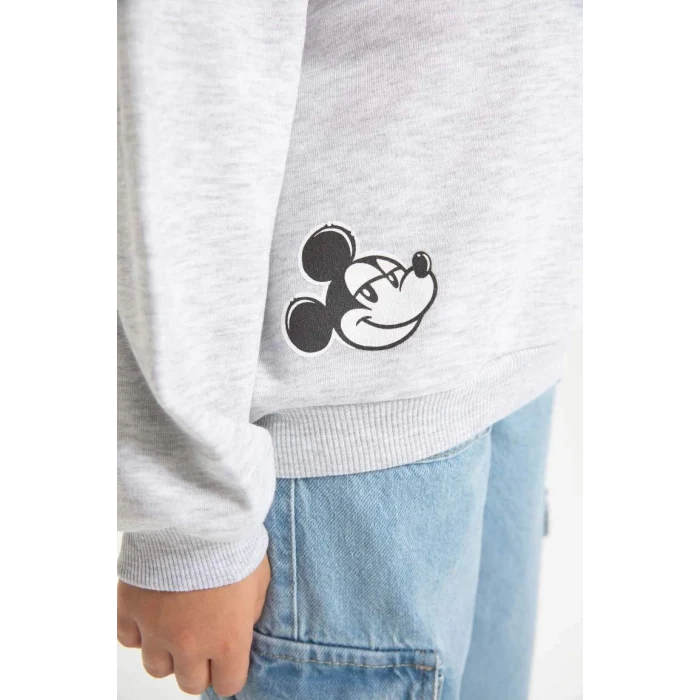 A5603 Disney Mickey & Minnie Oversize Fit Geniş Kalıp Bisiklet Yaka Sweatshirt