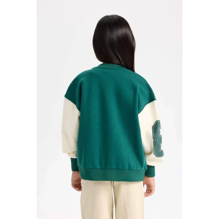 A6156 Baskılı Kalın İçi Yumuşak Tüylü Bomber Hırka