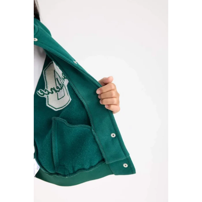 A6156 Baskılı Kalın İçi Yumuşak Tüylü Bomber Hırka