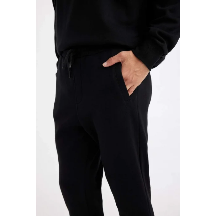 A6468 Jogger Standart Fit Basic Düz Beli Bağcıklı Lastikli Paça Cepli Eşofman Altı