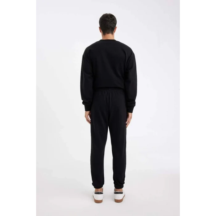 A6468 Jogger Standart Fit Basic Düz Beli Bağcıklı Lastikli Paça Cepli Eşofman Altı