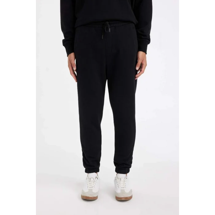 A6468 Jogger Standart Fit Basic Düz Beli Bağcıklı Lastikli Paça Cepli Eşofman Altı
