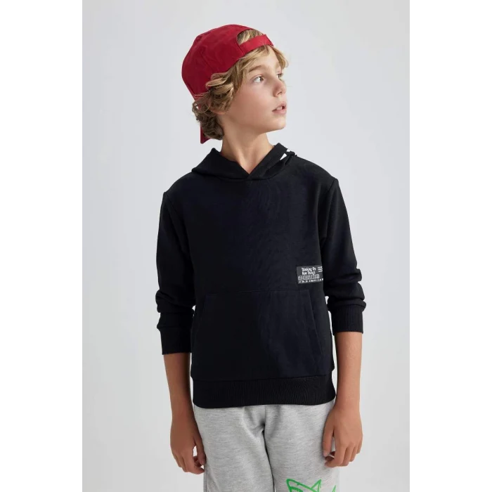 A6584 Oversize Geniş Kalıp Kapüşonlu Sweatshirt