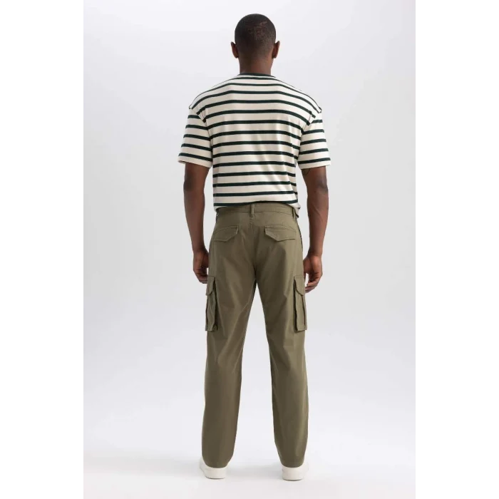 A6801 Wide Leg Fit Geniş Kalıp Normal Bel Geniş Paça Kargo Cepli Pantolon