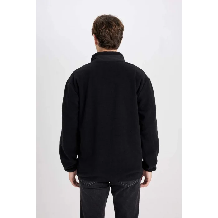 A6892 Regular Fit Dik Yaka Fermuarlı Cepli Polar Hırka