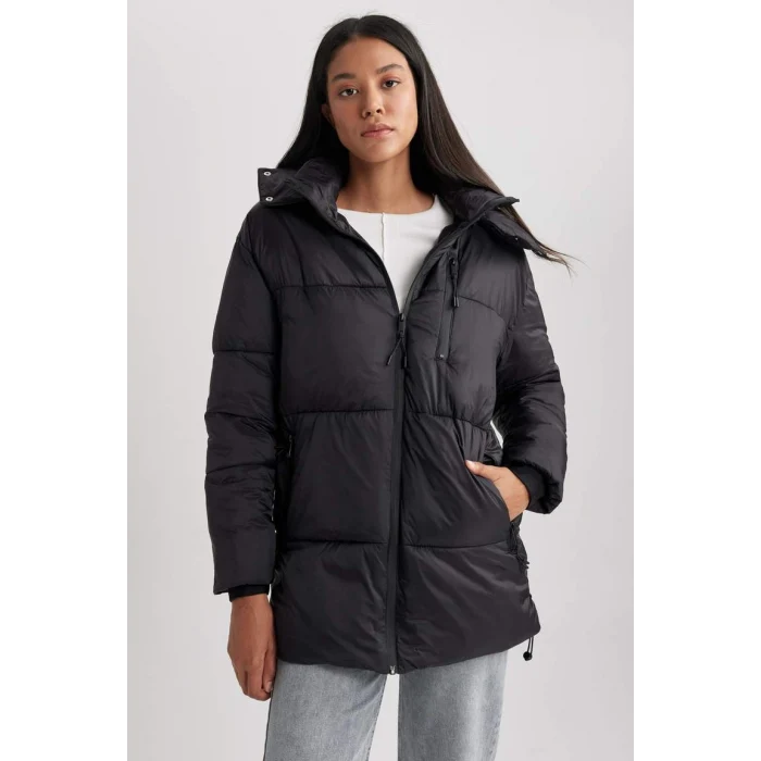 A7167 Su Geçirmez Relax Fit Kapüşonlu Mont